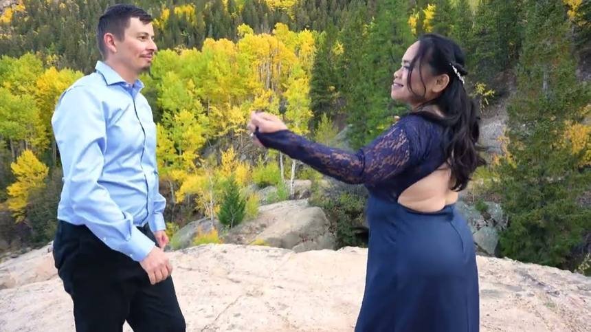 Tere dancing outdoors in autumn, from the video she was afraid to share